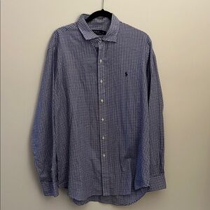 Polo by Ralph Lauren Men's Blue Checkered Shirt